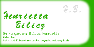 henrietta bilicz business card